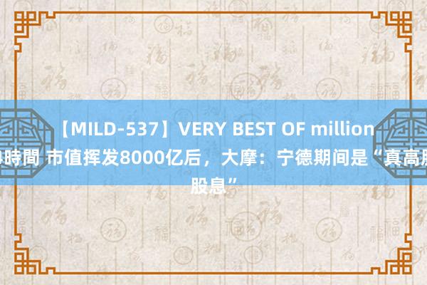 【MILD-537】VERY BEST OF million 13 4時間 市值挥发8000亿后，大摩：宁德期间是“真高股息”