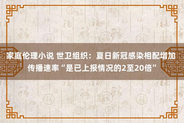 家庭伦理小说 世卫组织：夏日新冠感染相配增加 传播速率“是已上报情况的2至20倍”