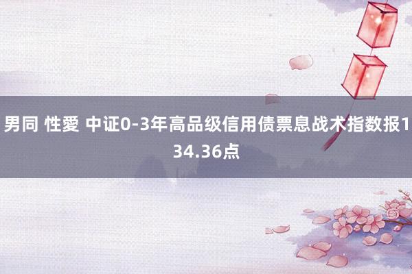 男同 性愛 中证0-3年高品级信用债票息战术指数报134.36点