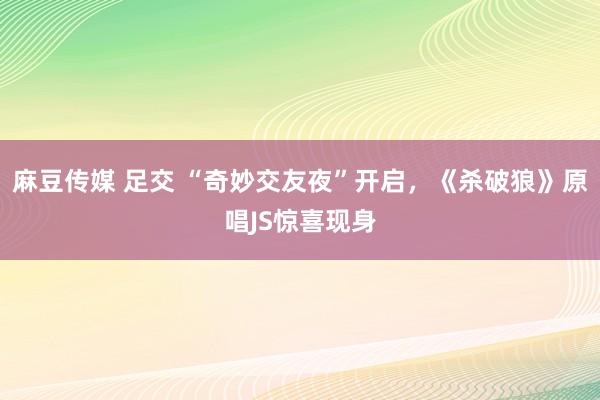 麻豆传媒 足交 “奇妙交友夜”开启，《杀破狼》原唱JS惊喜现身